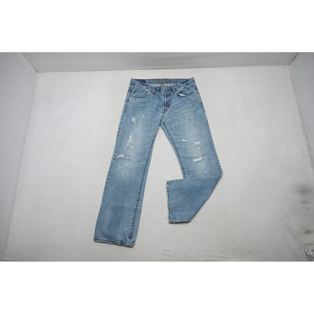 American Eagle Bootcut Jeans Mens‎ 32x30 Light Wash Good Destructed Low Rise